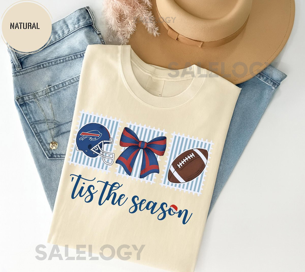 Tis the season Christmas Buffalo Football Shirt Buffalo Gameday Sweatshirt Funny Buffalo Bills Tee Go Bills Christmas Gift_872