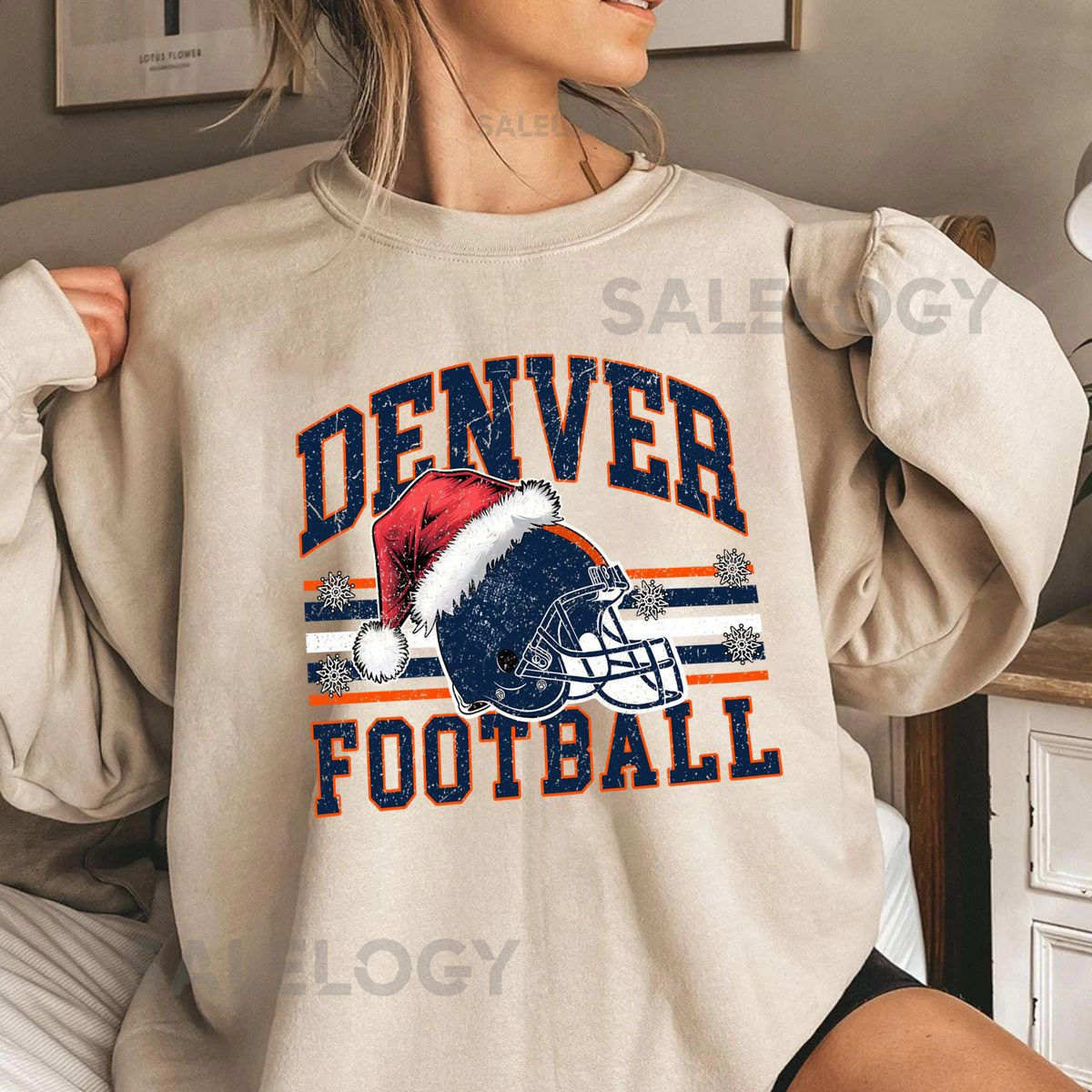 Denver Football Christmas Sweatshirt Holiday Game Day Crewneck Xmas Fan T-Shirt Hoodie_332