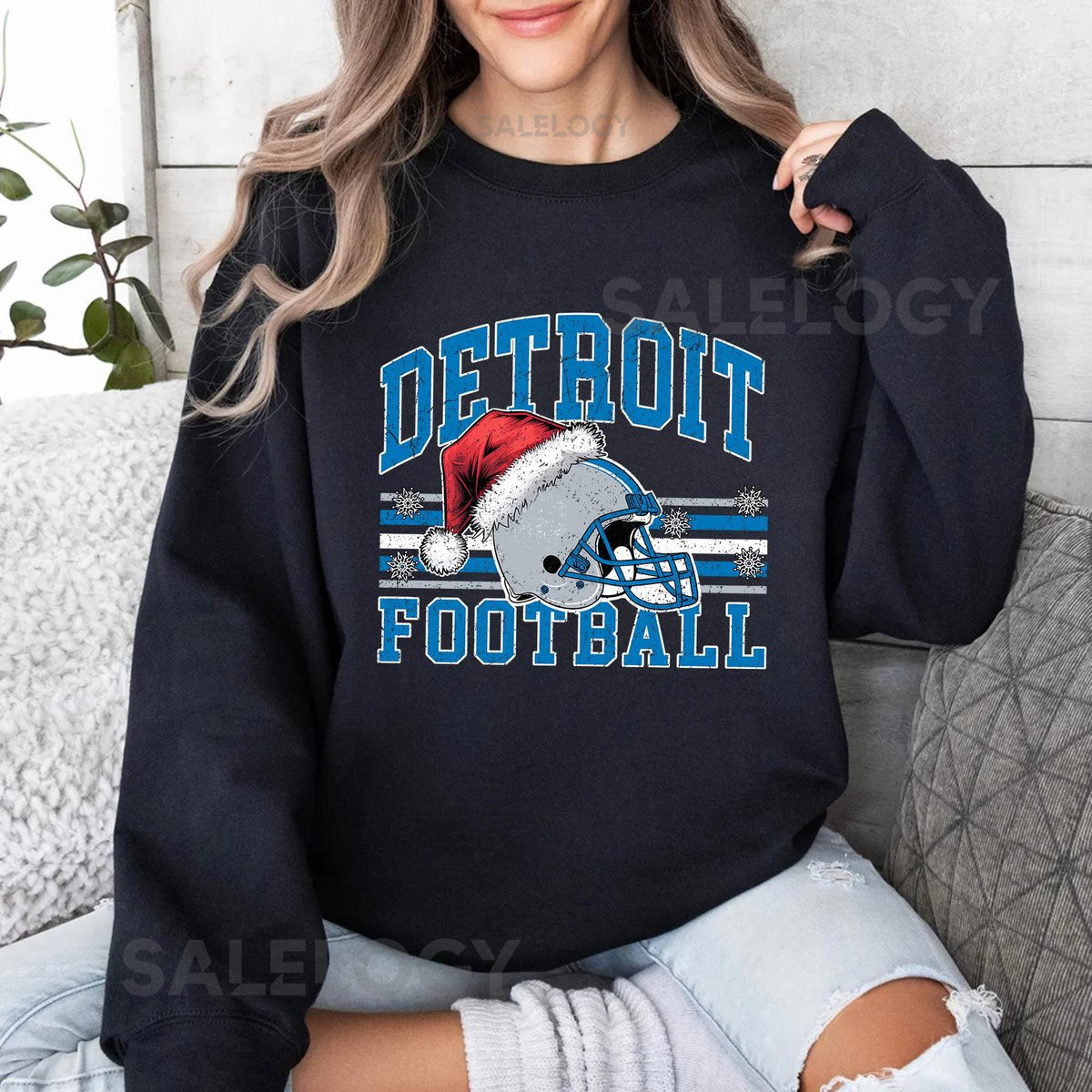 Detroit Football Christmas Sweatshirt Holiday Game Day Crewneck Xmas Fan Hoodie T-Shirt_98