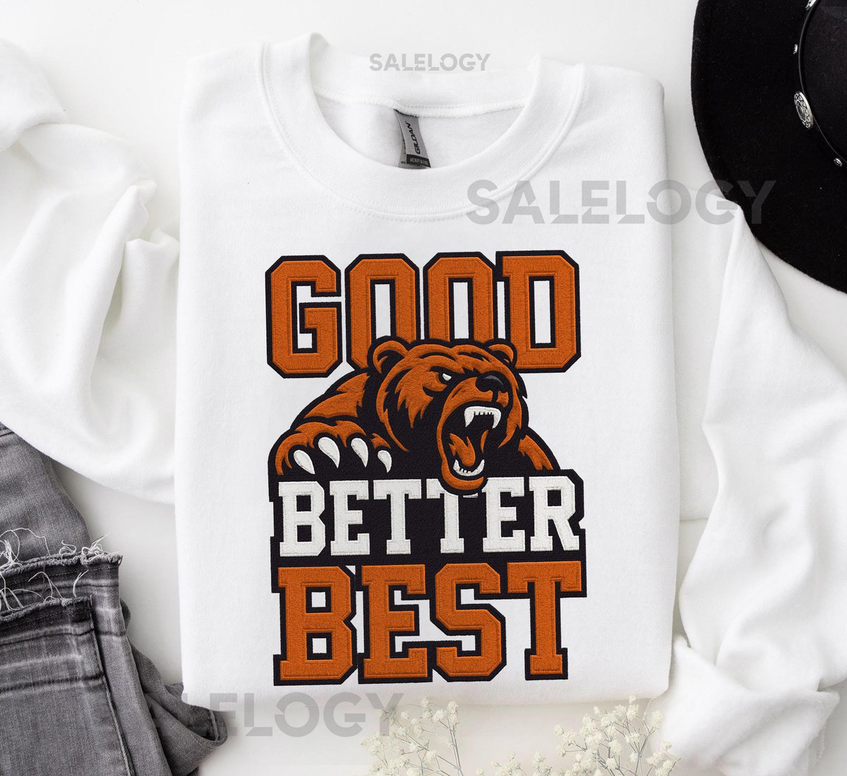 Good Better Best shirt Bears Football Fans Vintage Unisex Sweatshirt_664