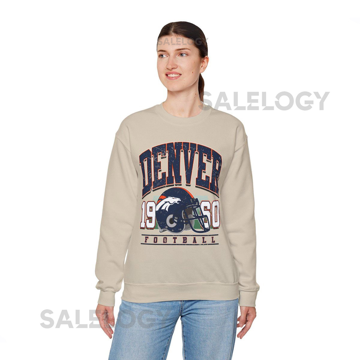 Denver Broncos Sweatshirt Football Fan Apparel Team Spirit Jumper NFL Sweatshirt Sports Fan Gift Crewneck Pullover_318