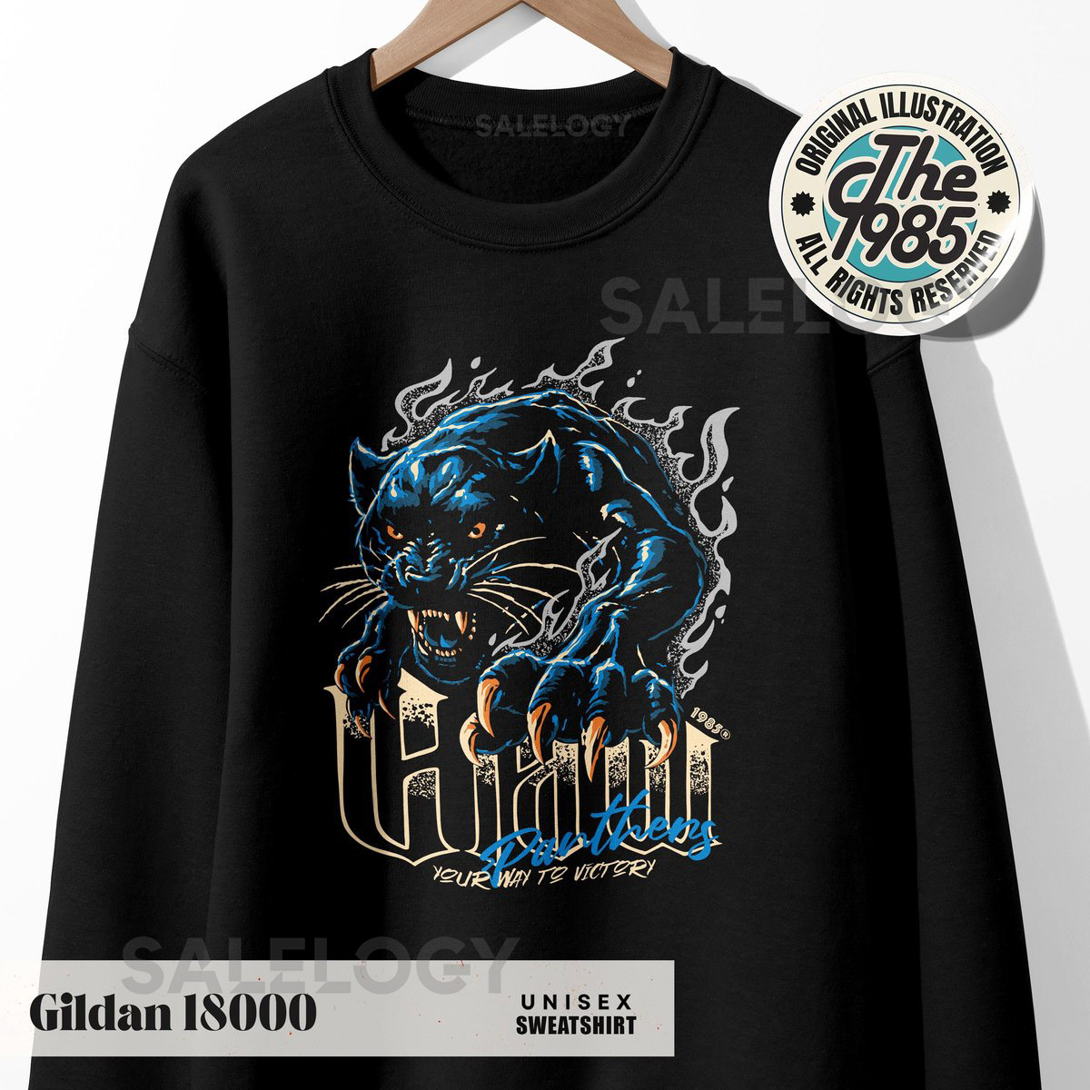 Carolina Football Sweatshirt Vintage Style Panthers Crewneck 90's Old School Game Day Apparel Panthers Fan Gift Unisex Sweatshirt_372