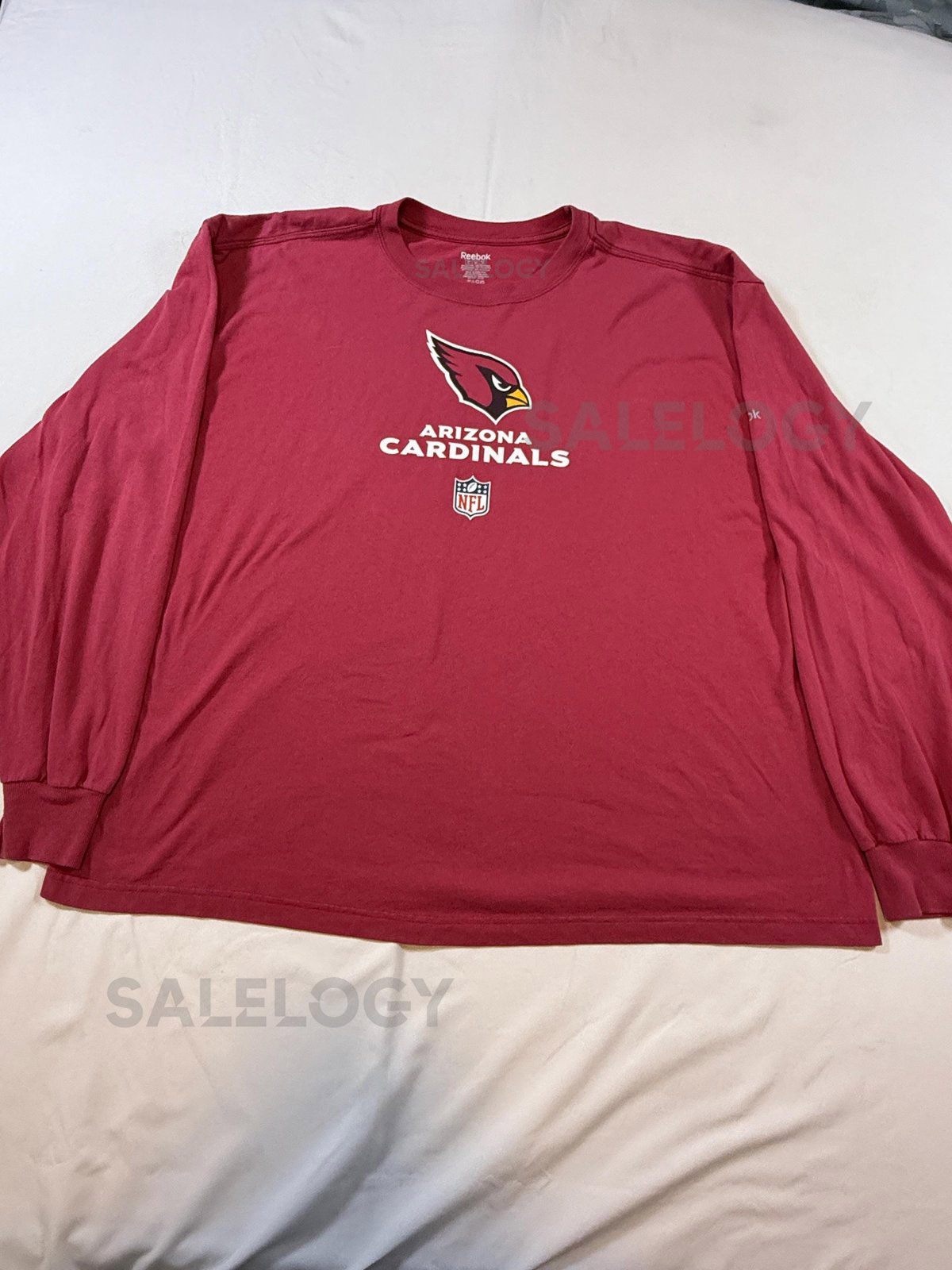 Reebok NFL Arizona Cardinals Red Long Sleeve Crew Neck Tee XL_837