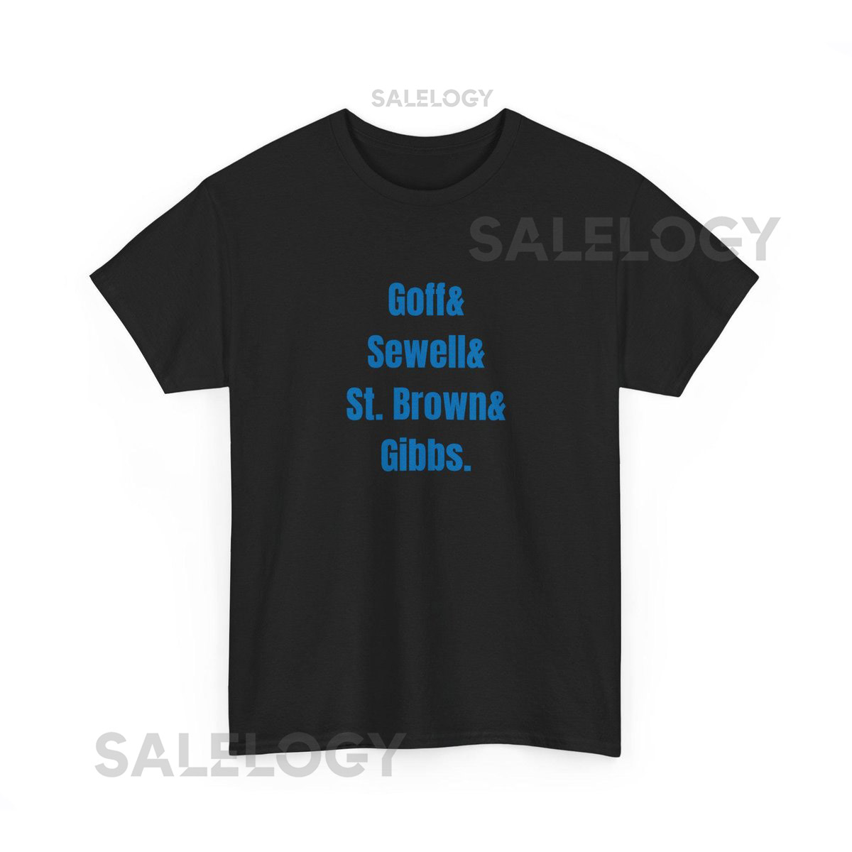 Detroit Lions Player Names Tee Shirt - Jared Goff Penei Sewell Amon-Ra St. Brown Jahmyr Gibbs_278