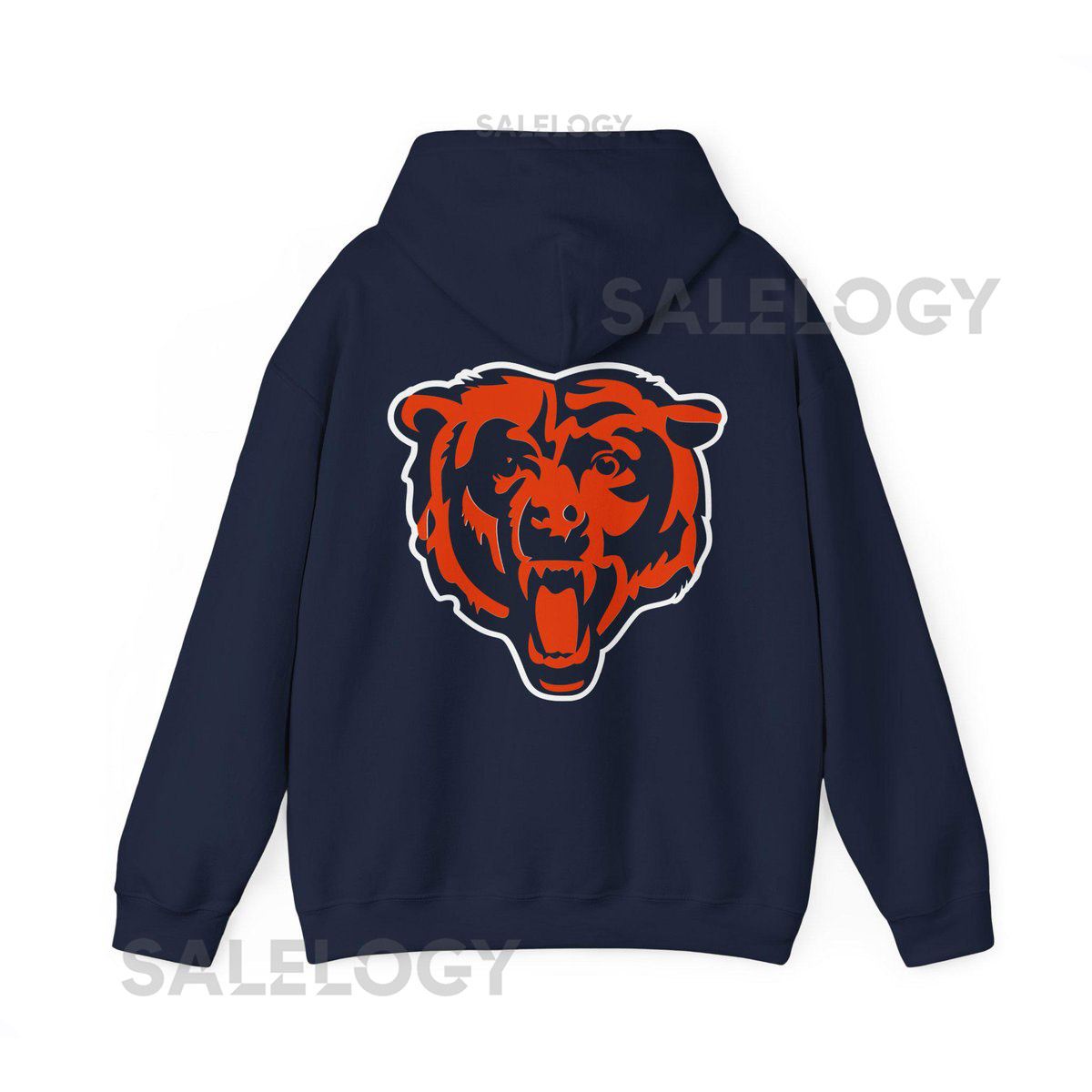 Chicago Bears Hoodie NFL Football Pullover with Bold Back Graphic_434