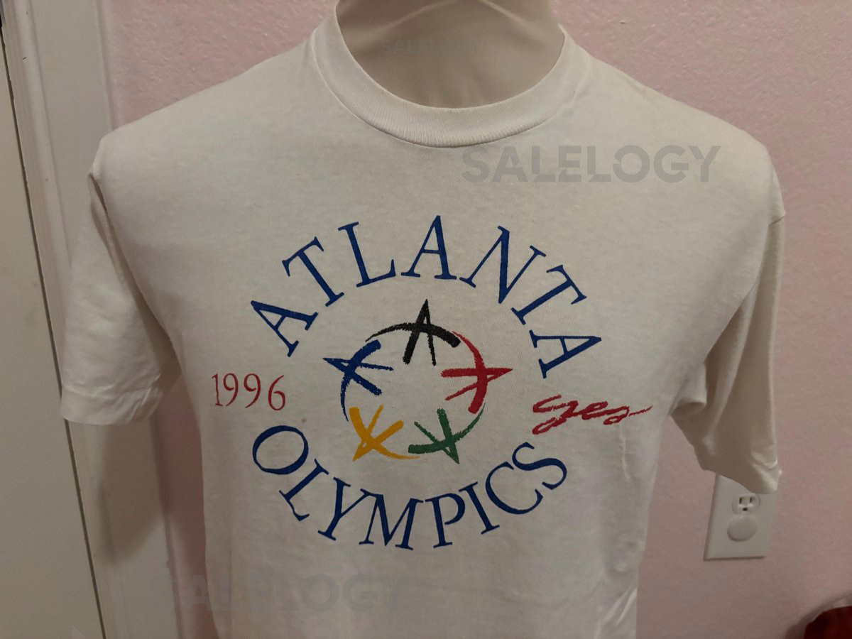 Vintage 90's Atlanta Olympics 1996 White T Shirt L_883