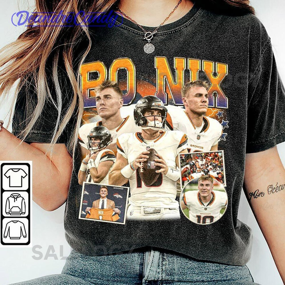 Bo Nix Shirt Football American Graphic Vintage Football 90s Bootleg Inspired Gift Fan Unisex Shirt Hoodie Sweatshirt_34