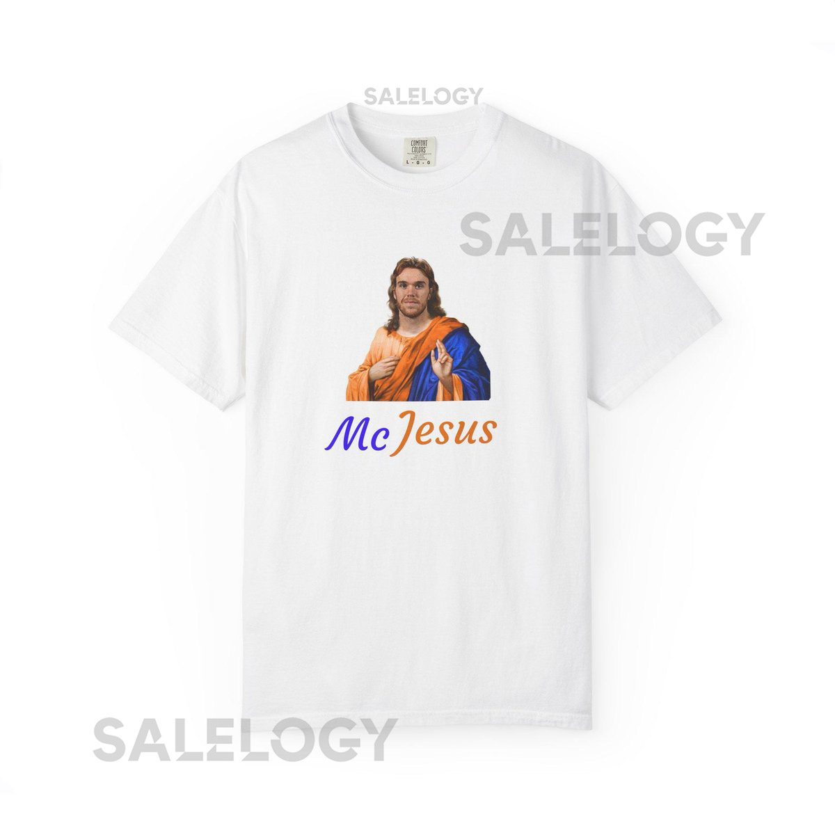 McJesus Oilers T-shirt Jesus Portrait Typography_328