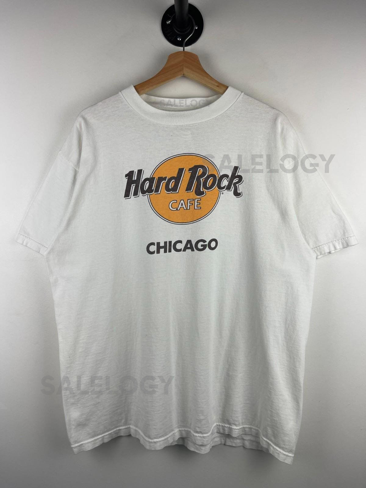 Vintage 90s Hard Rock CafÃ© Chicago White Tee Size XL_433