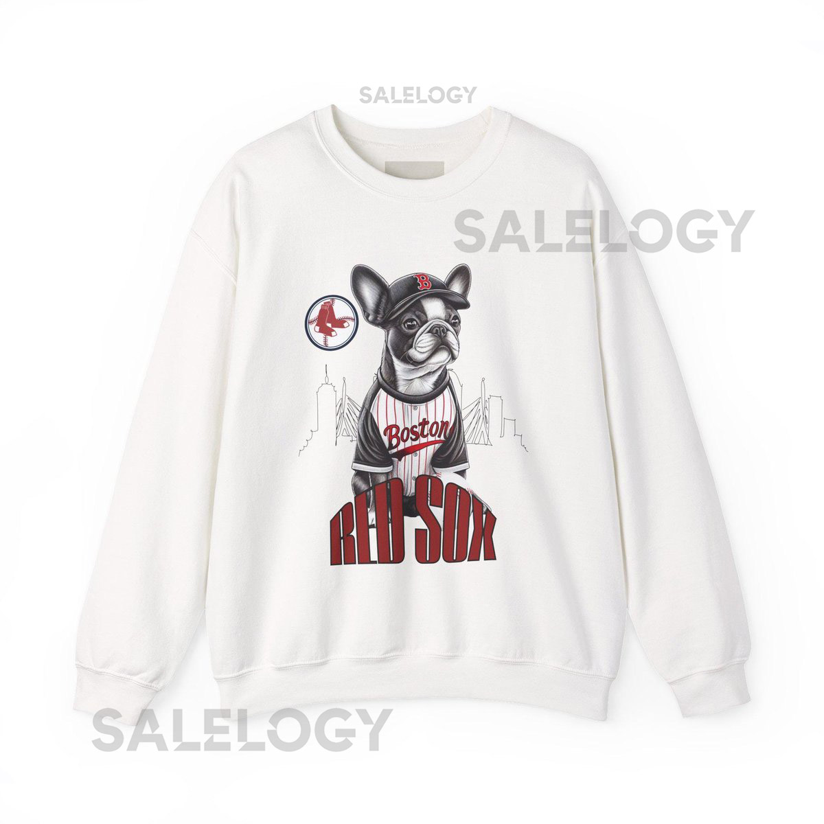 Boston Red Sox Baseball Boston Terrier Sweatshirt_195