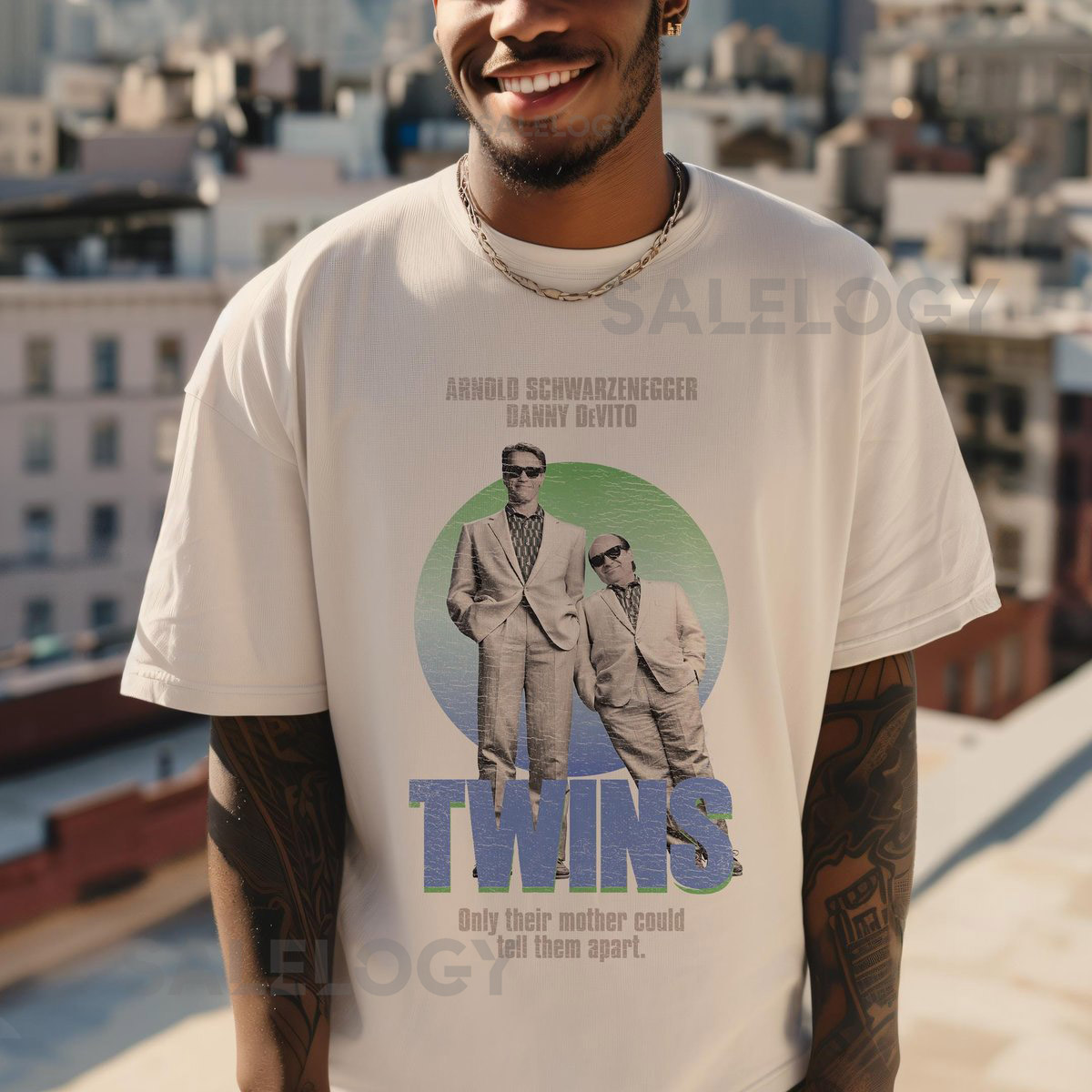 Twins TShirt 80s Comedy Retro Movie Tee Funny distressed Arnold DeVito Fans Graphic Shirt_838