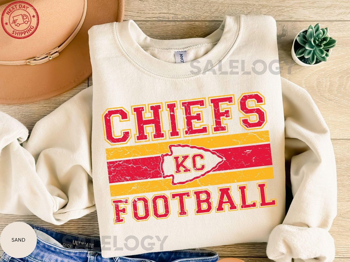 Vintage Chiefs Football Shirt Chiefs Shirt Kansas City Sweater American Football Crewneck Game Day ShirtTaylors FiancÃ© Shirt_793