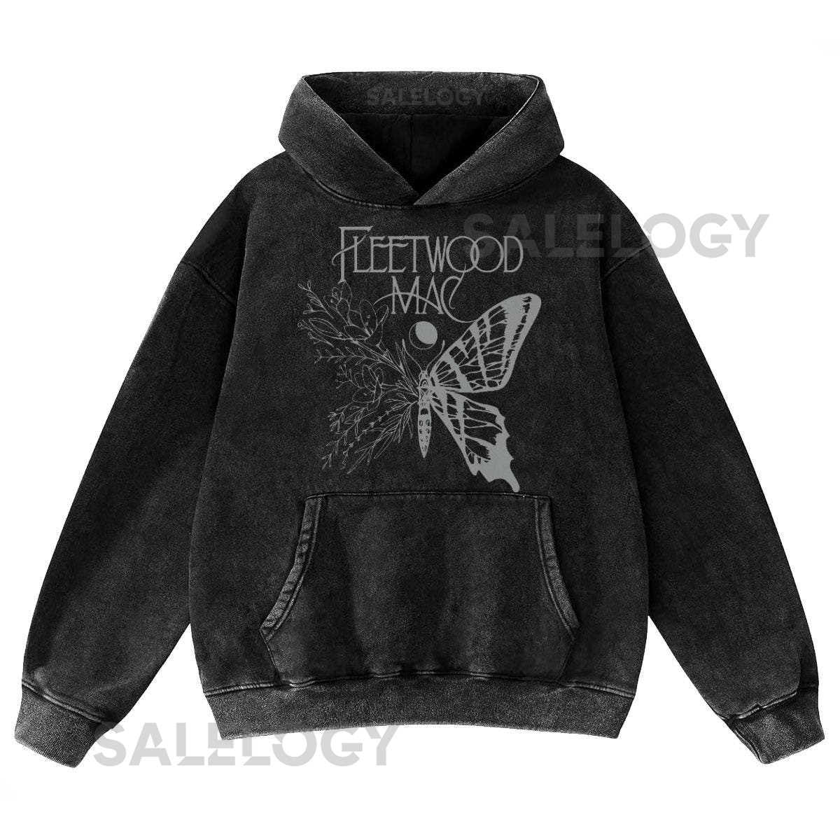 Fleetwood Mac Vintage Washed Hoodie Unisex Rock Band Apparel_162