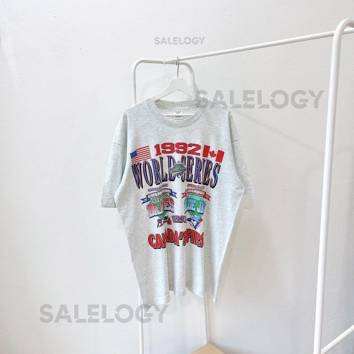 Vintage 1990s Atlanta Braves vs Toronto Blue Jays MLB Fruit of the loom t-shirt XL_388