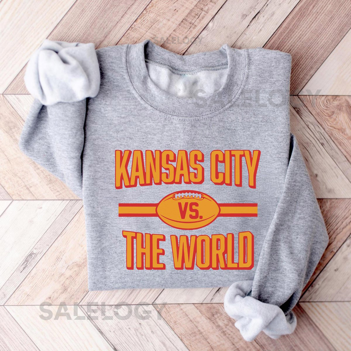Kansas City Vs The World Sweatshirt KC Football Shirt Game Day Tee Football Shirt Retro Kansas City Shirt Sporty Fan Gift KC Love Tee_458