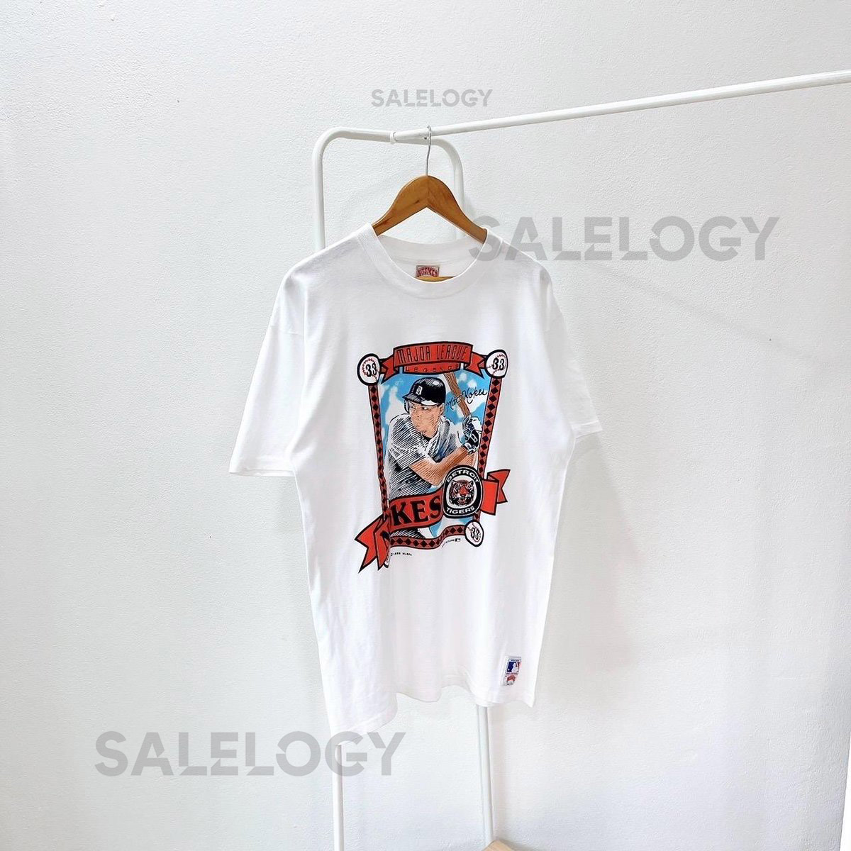 Vintage 1980s Detroit Tigers MLB player Nutmeg Mills made in USA T-shirt XL_855