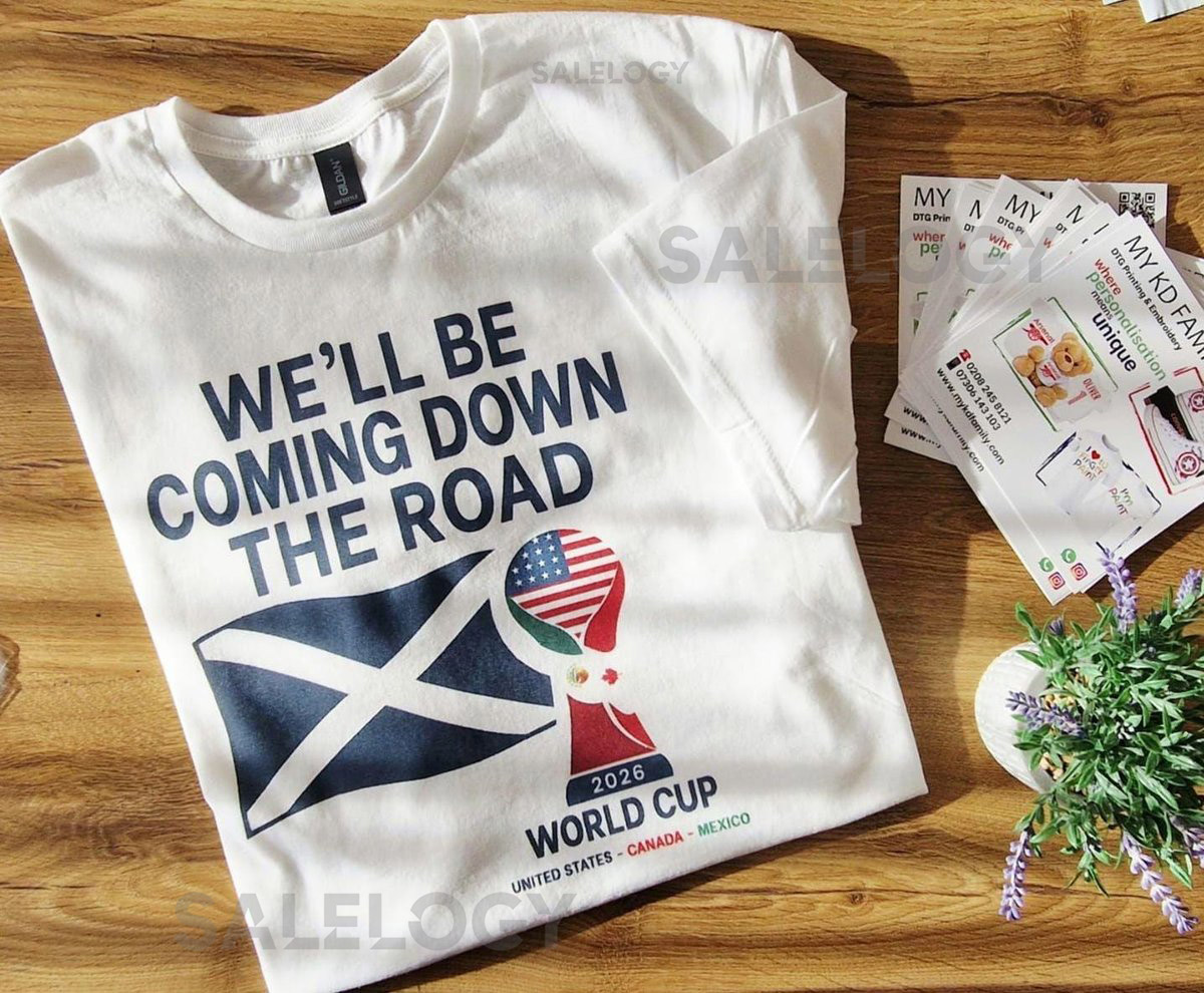 Scotland World Cup 2026 quotWe'll be Comingquot Football Fan T shirt in Mens Ladies Kids Sizes_471