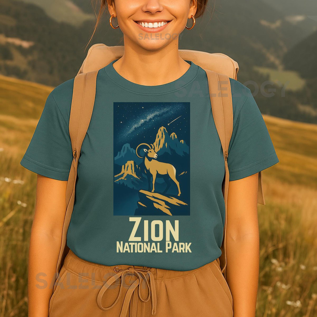 Zion National Park Shirt Retro Hiking Tee Vintage Utah Outdoors T Shirt_831