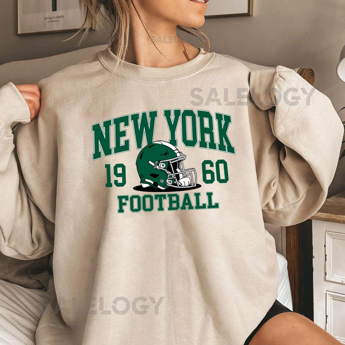New York Football Helmet Hoodie Crewneck Sweatshirt T Shirt Vintage Game Day Shirt Unisex Sports Fan Gift_364