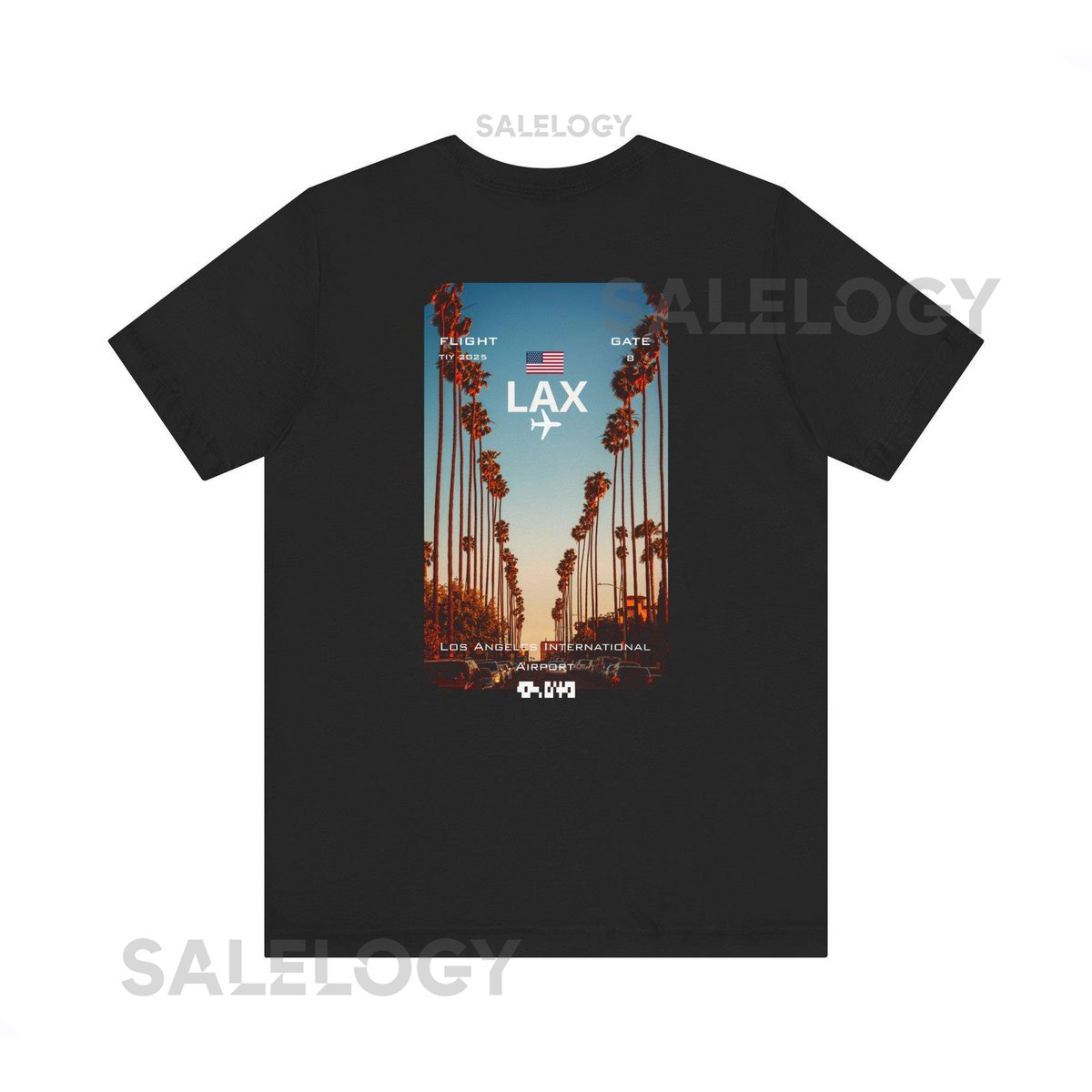 Los Angeles City of Freedom Travel Tee LA Sunset Beach Cars_275