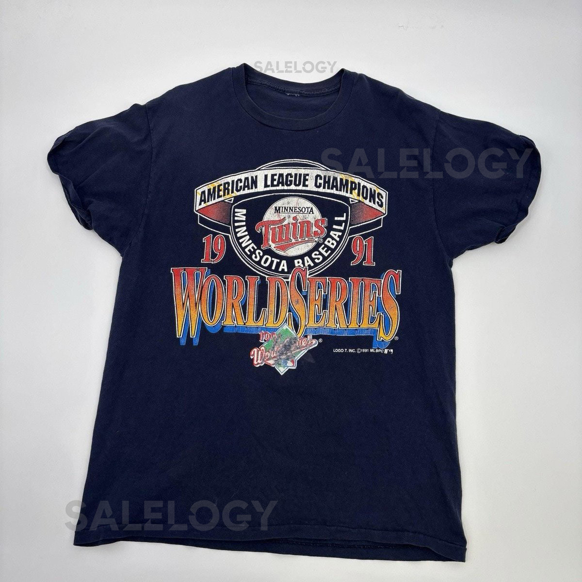 Vintage 1991 Minnesota Twins World Series T Shirt Size XL Mn VTG Logo 7 MLB_871