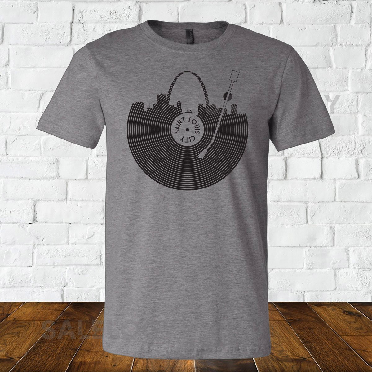 STL Record T Shirt STL City Shirt by Benton Park Prints St Louis Saint Louis_556