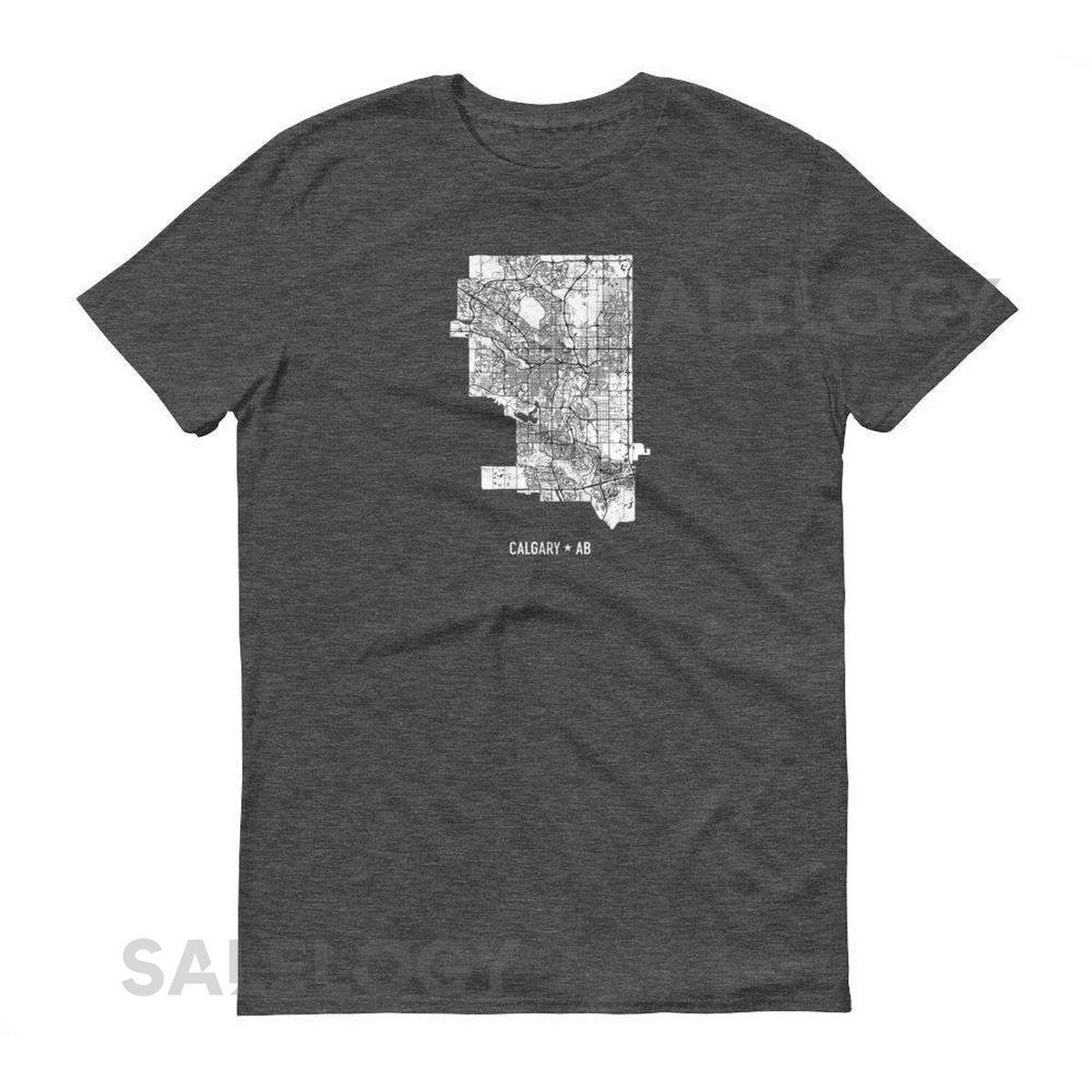 Calgary Map T-Shirt Alberta Canada Street Map Tee_56