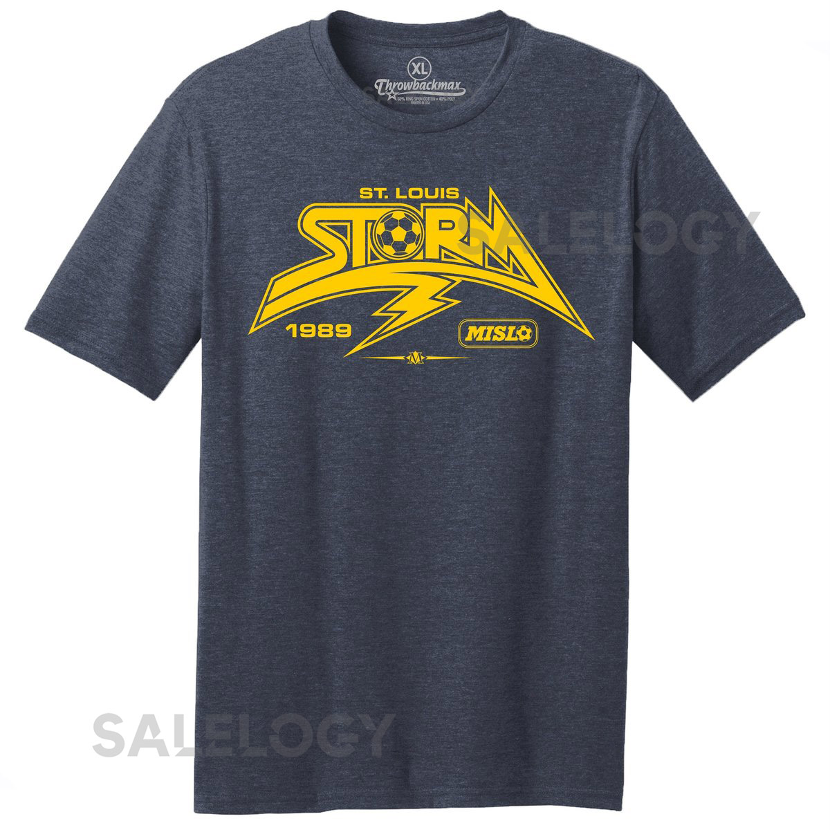 St. Louis Storm 1989 Soccer Tee MISL Tri Blend_547