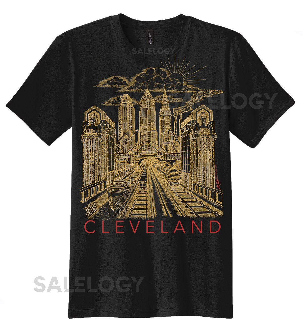 Cleveland Guardians Black T-Shirt_309