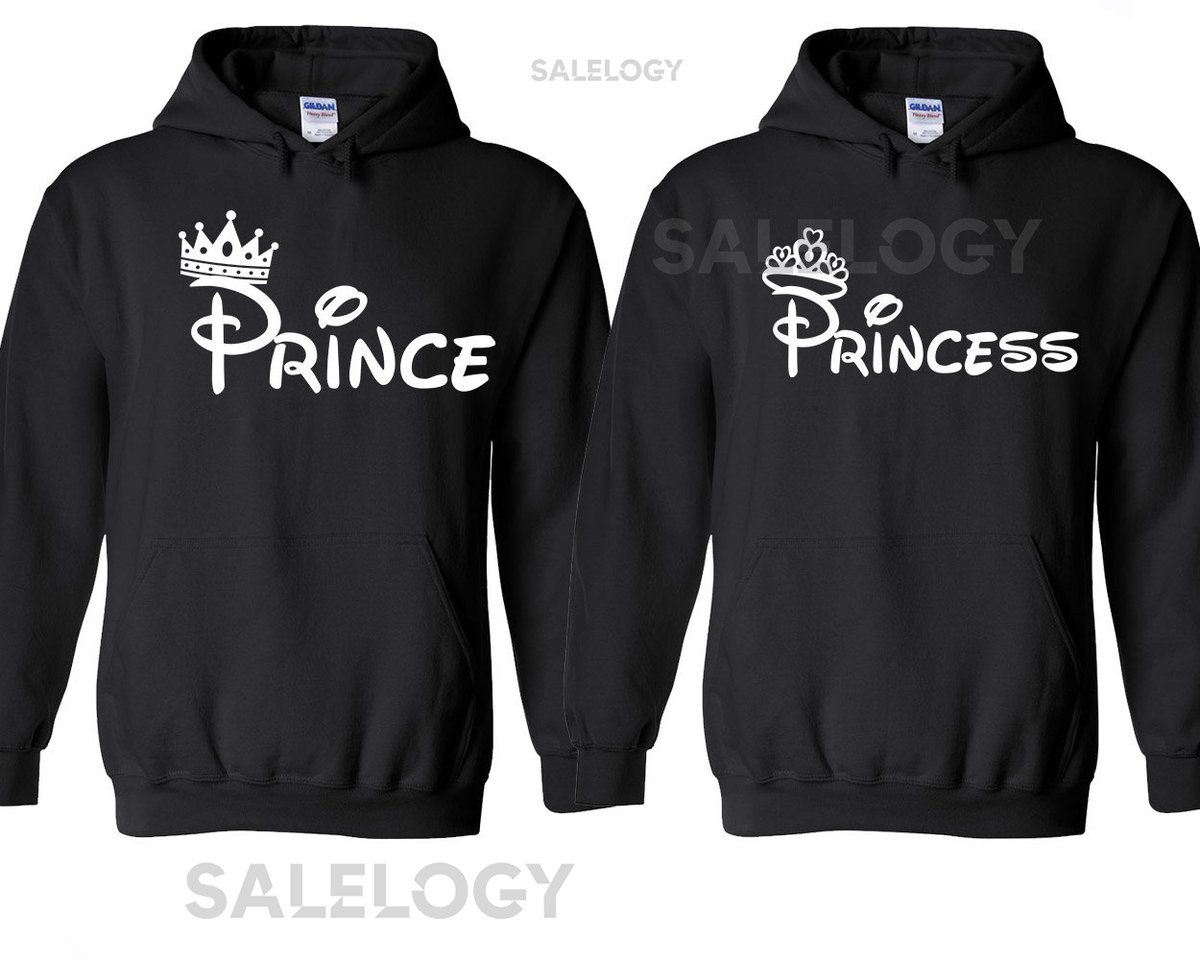Prince Princess Printed Hoodie Unisex Couple Matching Hoodie White Fashion Style Cute Sweat Sweatshirts Love Couple Hoodie Soft Fabric_108