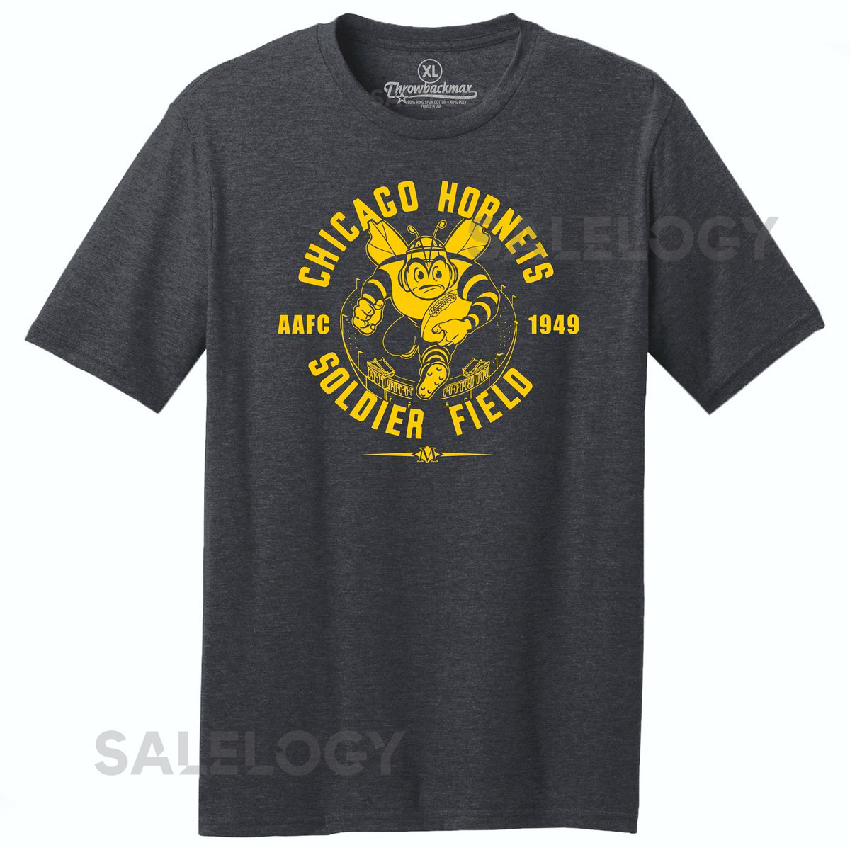 Chicago Hornets 1949 AAFC Football Tri-Blend Tee Shirt_215