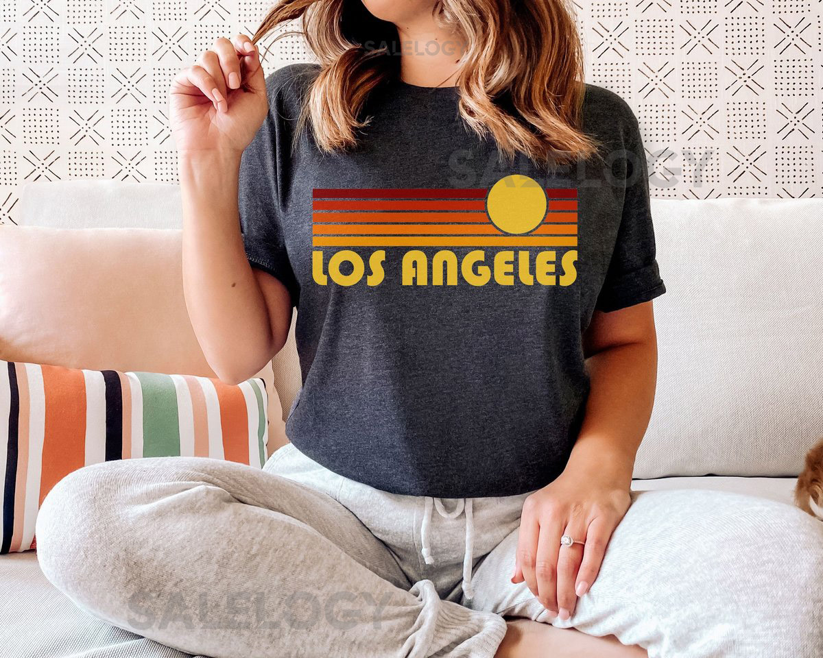 Retro Sunset Los Angeles T-Shirt Soft Cotton Unisex Tee_368
