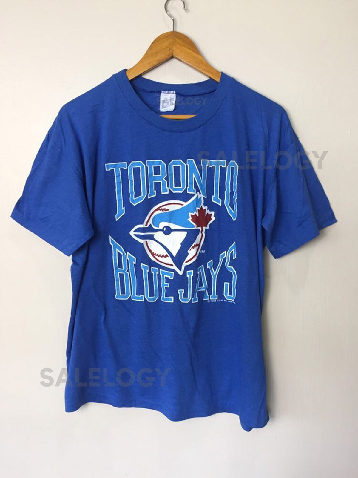 Vintage 80s Toronto Blue Jays Hockey Ice T Shirt XL Size_421