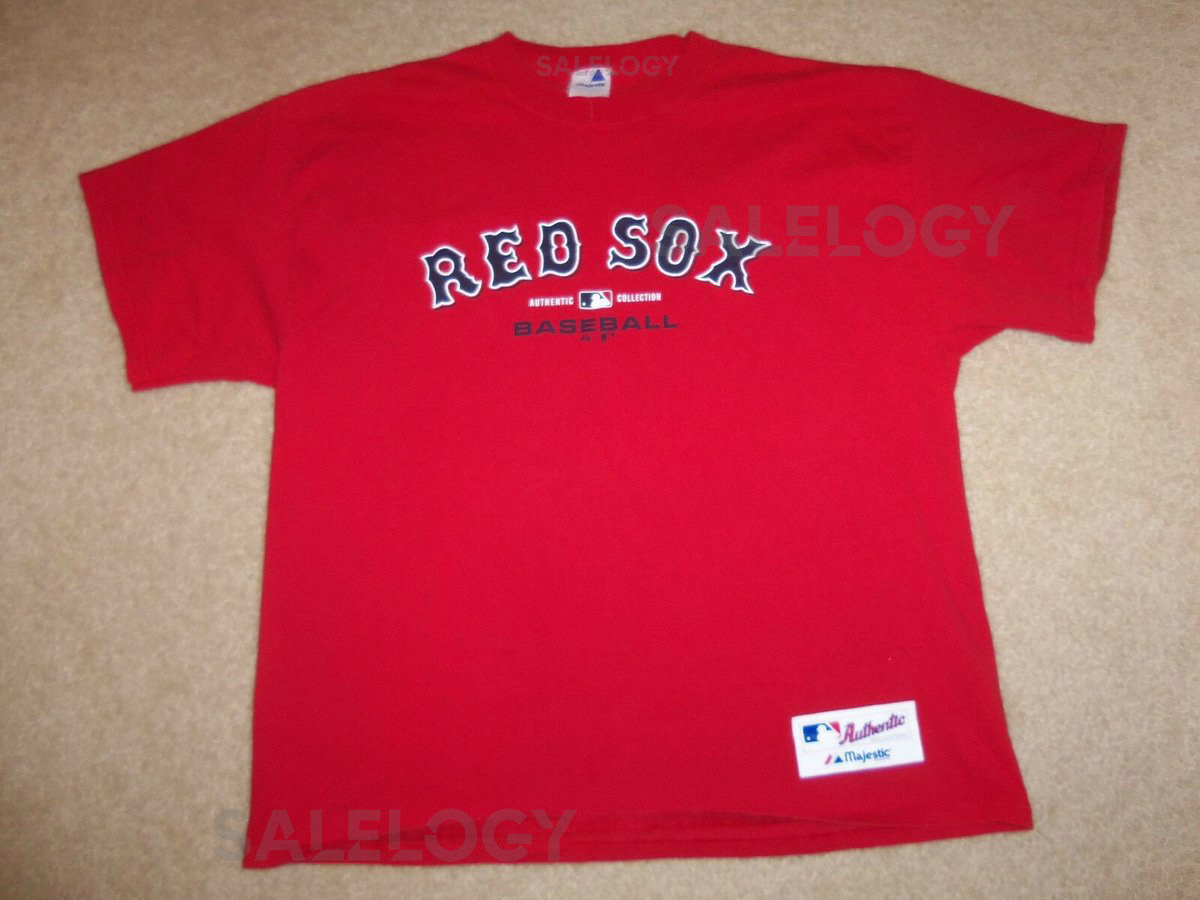 Vintage 90's Authentic MLB Boston Red Sox Baseball Team L Red TShirt Adult L_610