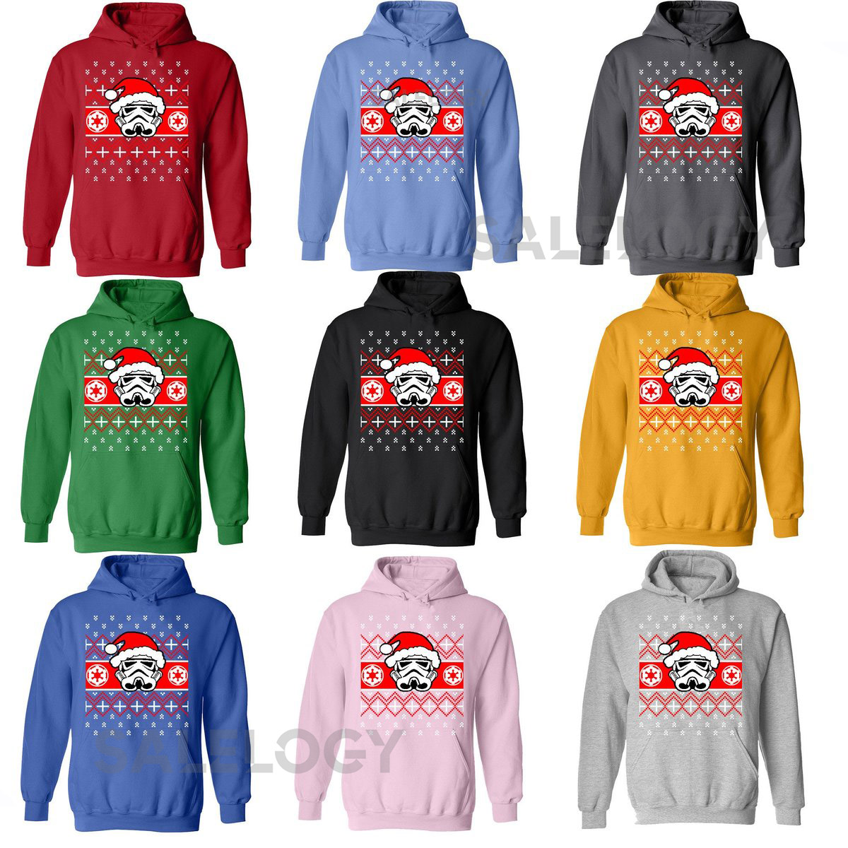 Stormtrooper Ugly Long Sleeve Hoodie Sweatshirt Multicolor Hoodie Xmas Sweater Sweatshirt Hoodie Soft and Comfortable Birthday Gift_116