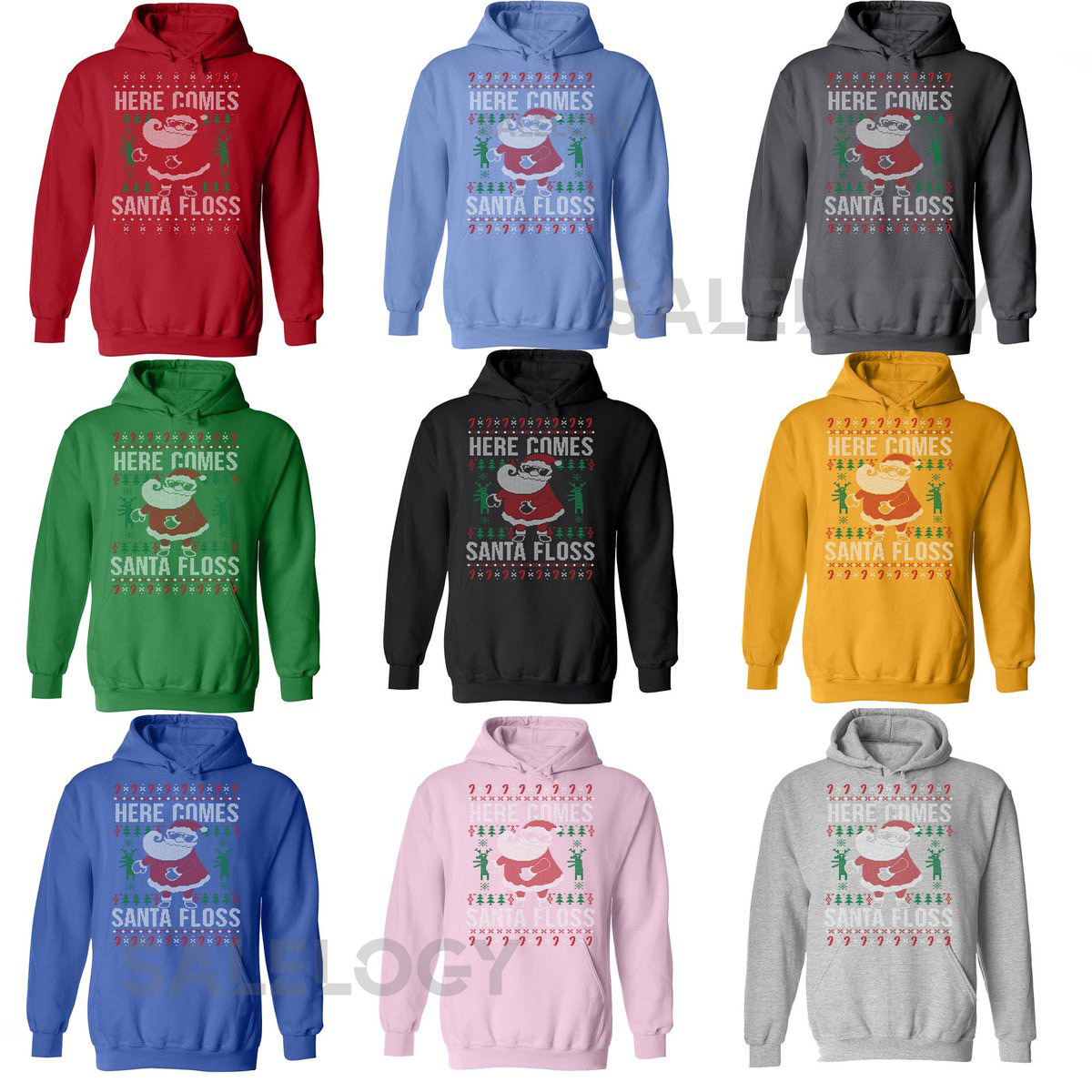 Here Comes Santa Floss Ugly Christmas Sweater Christmas Sweatshirt Funny Xmas Sweater Sweatshirt Hoodie_52