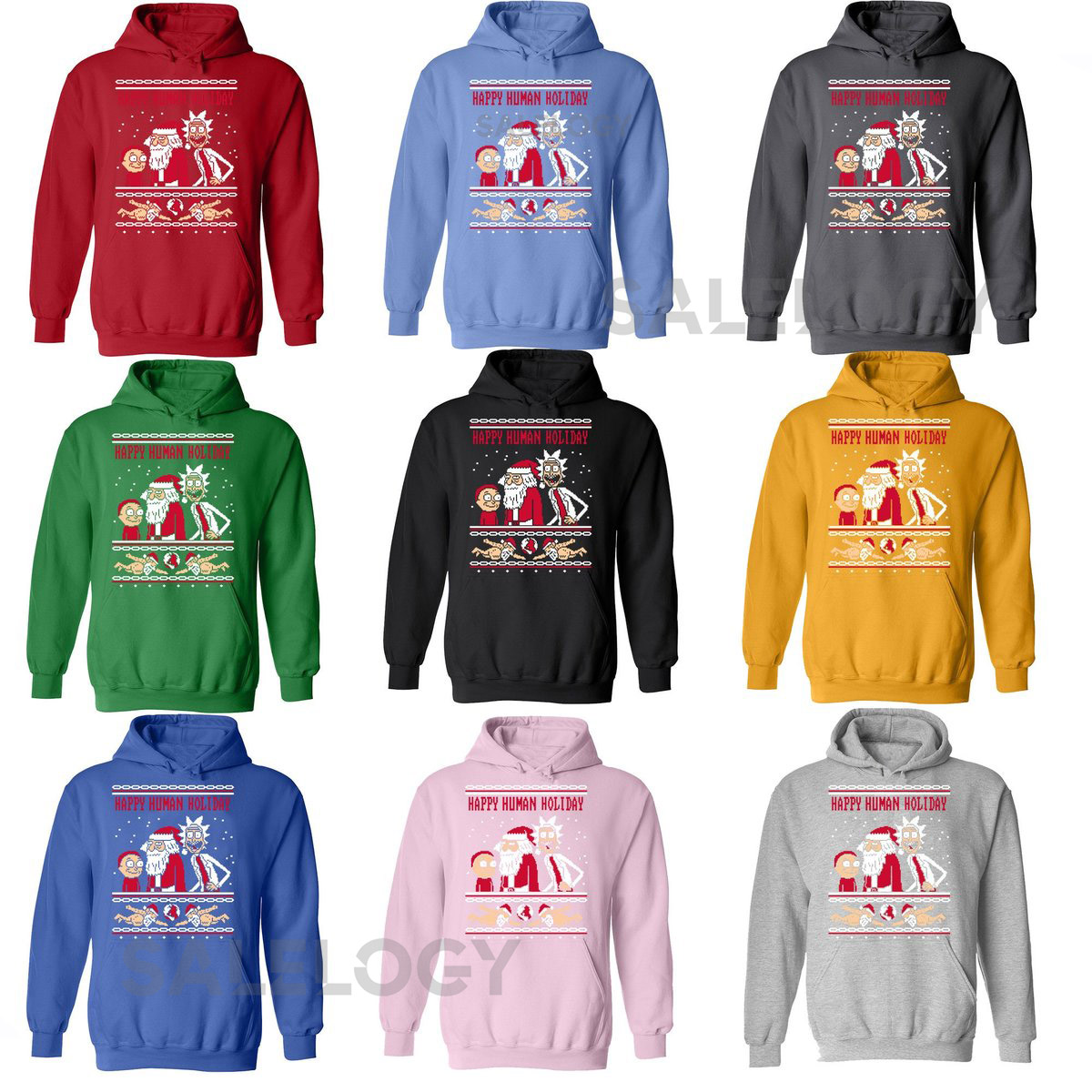 Happy Human Holiday Ugly Christmas Sweater Christmas Sweatshirt Funny Xmas Sweater Sweatshirt Hoodie_48