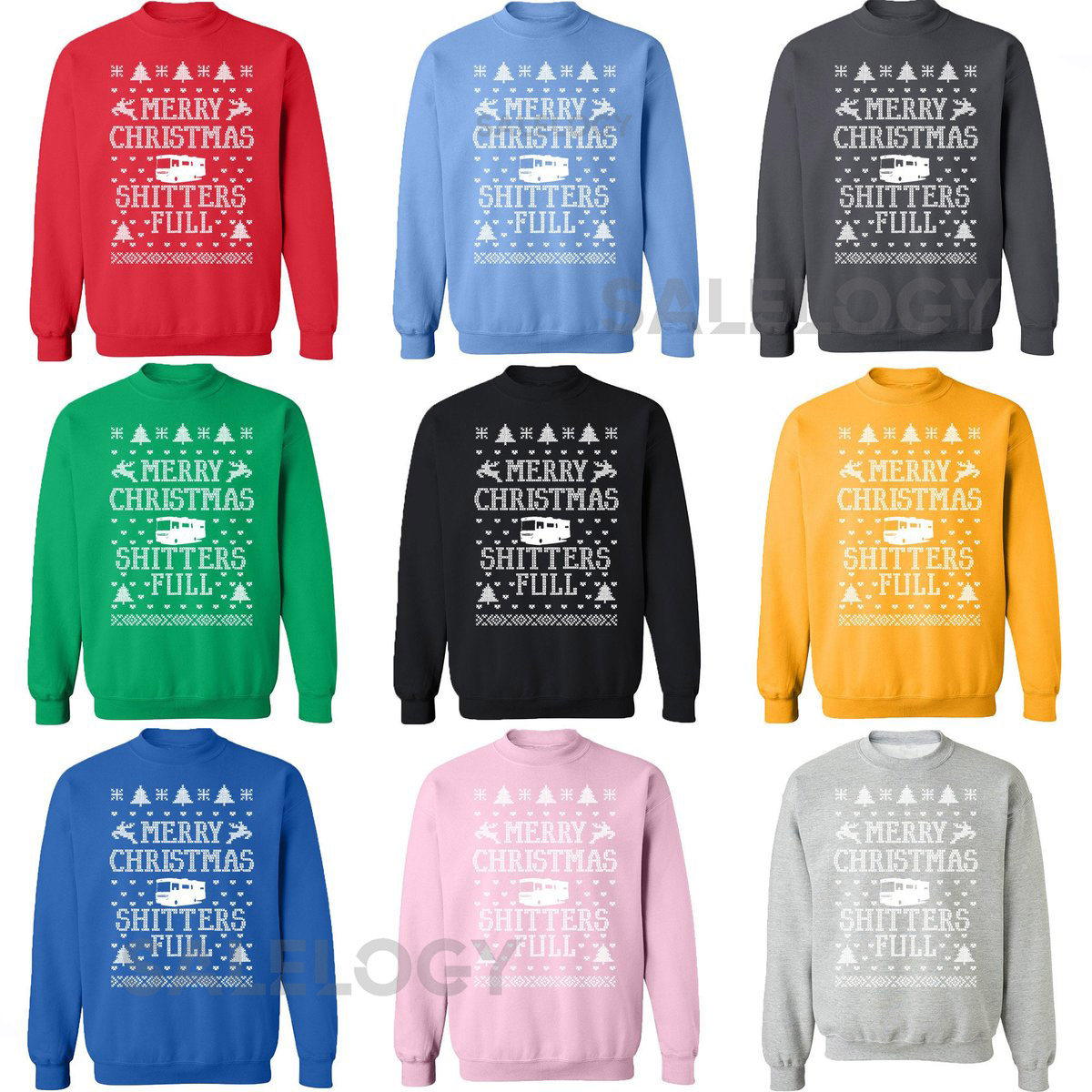 Merry Christmas Shitters Full Ugly Christmas Sweater Christmas Sweatshirt Funny Xmas Sweater Sweatshirt CREWNECK_86