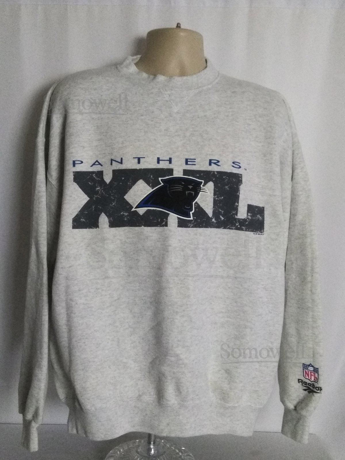 Carolina Panthers Reebok NFL Sweatshirt Gray XL_396