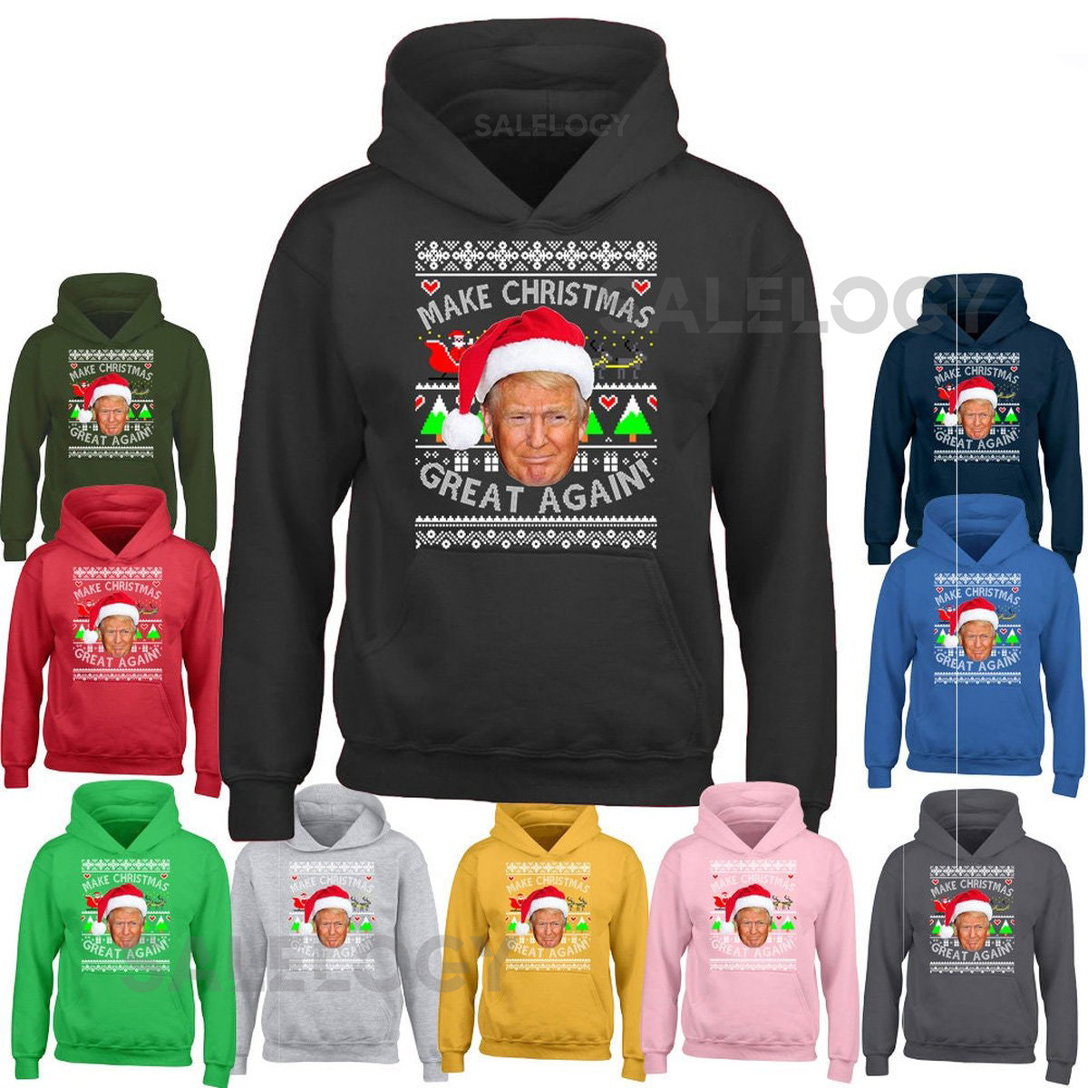 Make Christmas Great Again Ugly Christmas Sweater Trump Christmas Sweatshirt Funny Xmas Sweater Sweatshirt Hoodie_83