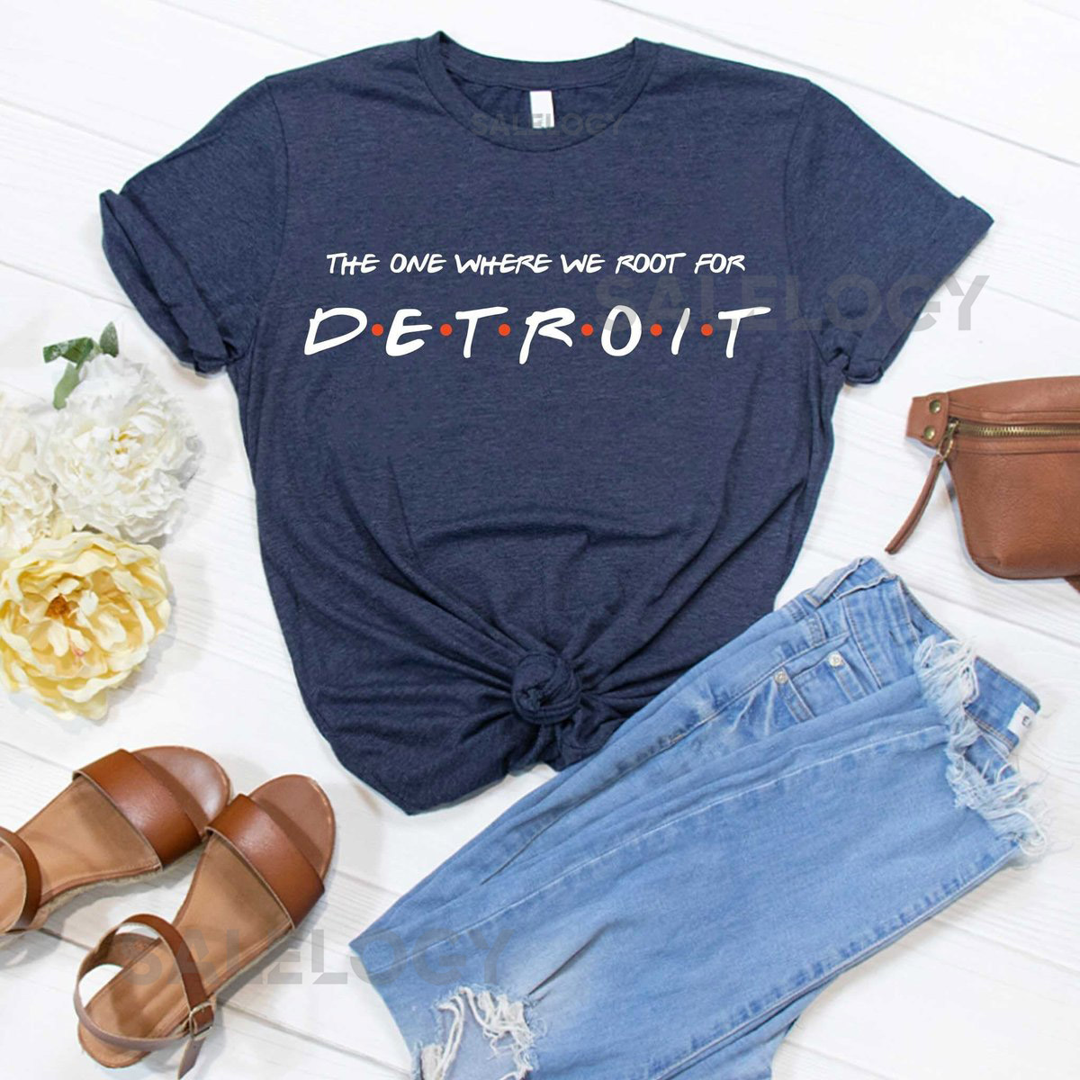 Detroit Baseball Fan T-Shirt Friends TV Show Inspired Tee_119