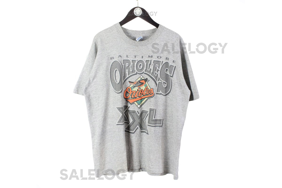 1994 BALTIMORE ORIOLES authentic vintage t-shirt USA sport outfit mens retro sport wear baseball mlb official licensee genuine gray big logo_9