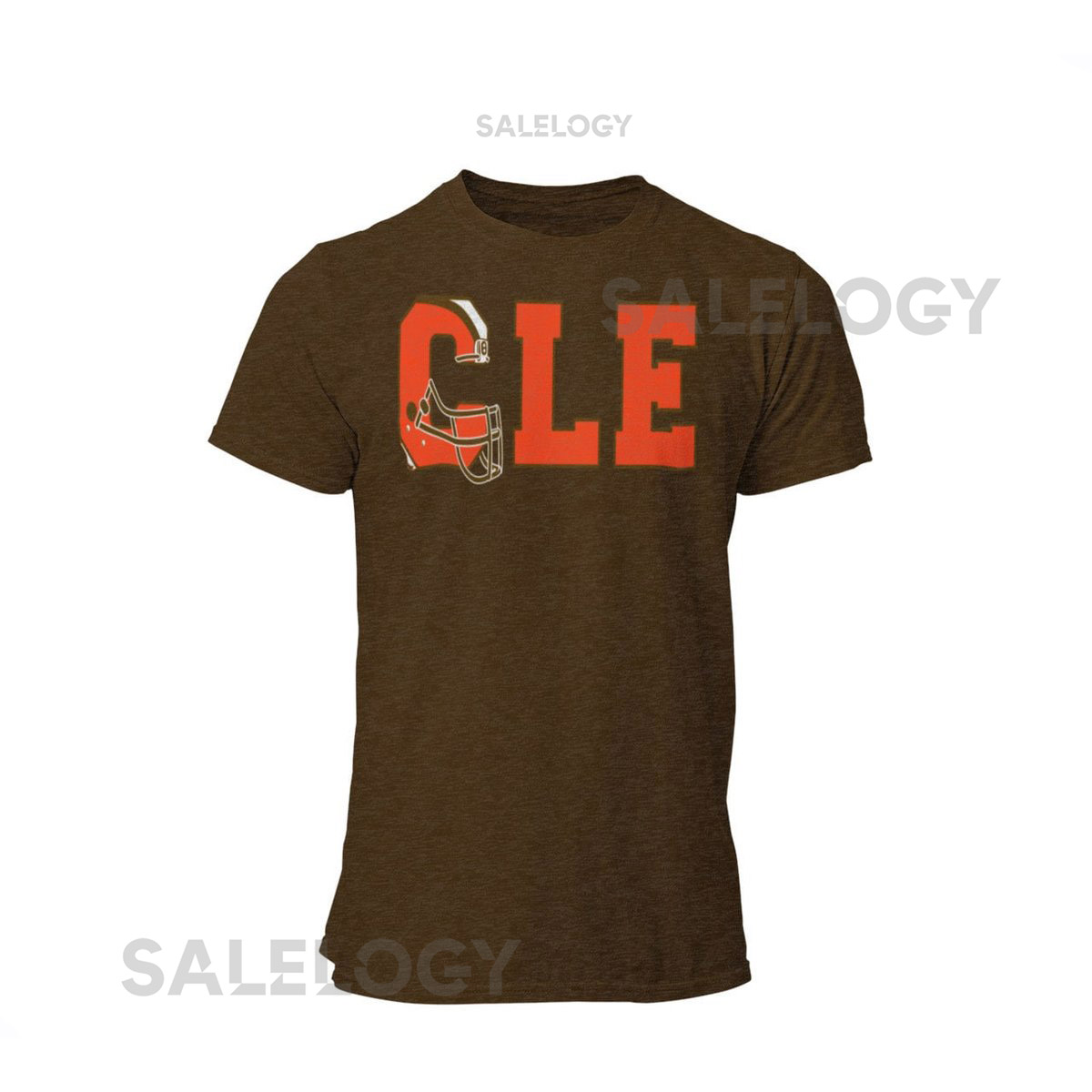 Cleveland Football Unisex Graphic T-Shirt CLE Orange and Brown 216 440 Unique Cleveland Hometown Football Fans Unique Ohio Gift_303