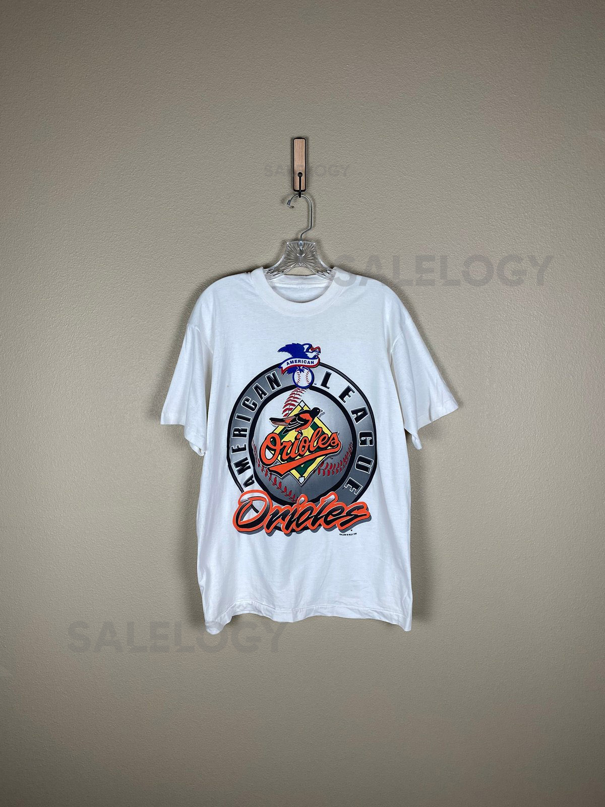 VTG Baltimore Orioles T-Shirt Sz ML Vintage Salem Sportswear Camden Yards American League 1996 Baseball T-Shirt_724