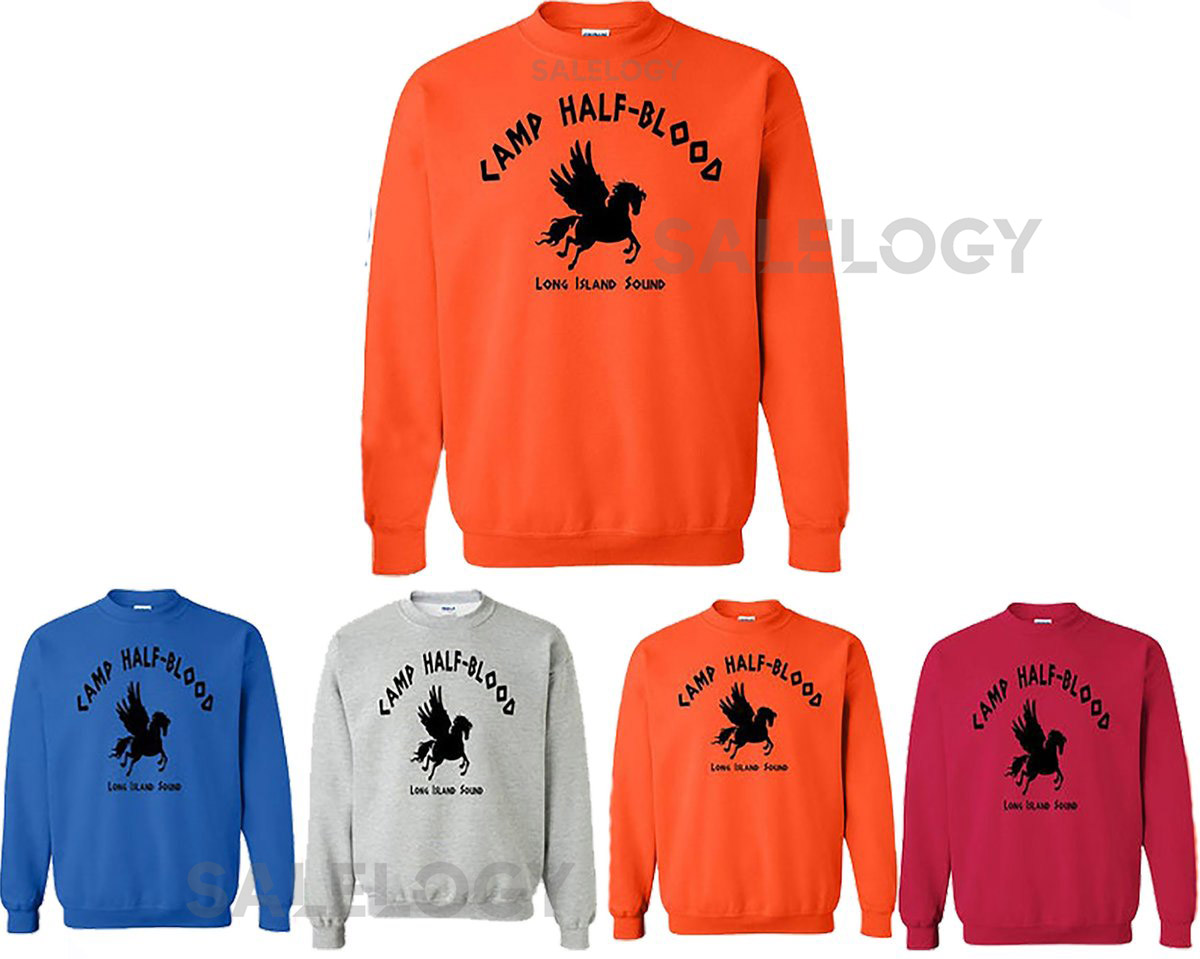 Camp Half-Blood Sweatshirt Unisex Crewneck Sweatshirt Demi God Long Island Sound Sweatshirt Multi color shirt Long Sleeve Sweatshirt_16