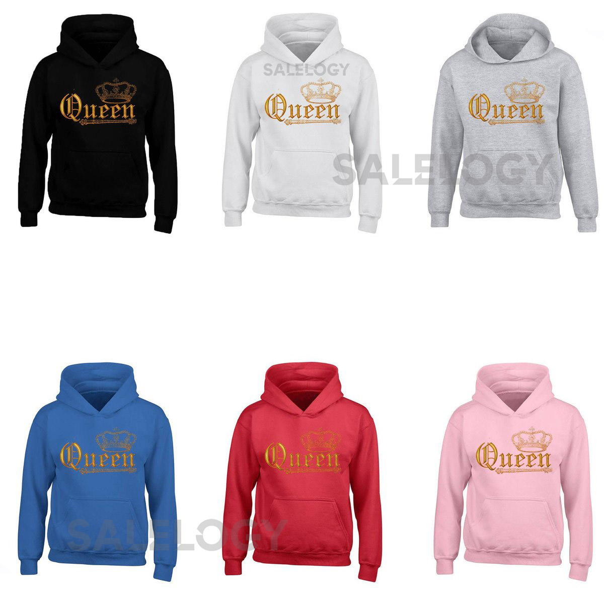 Wild Queen Gold Crown Hoodie Sweatshirt Crown Queen Hoodie Gym King Queen Sweater Best Gift Hoodie Assorted Colors Anniversary Gift_148