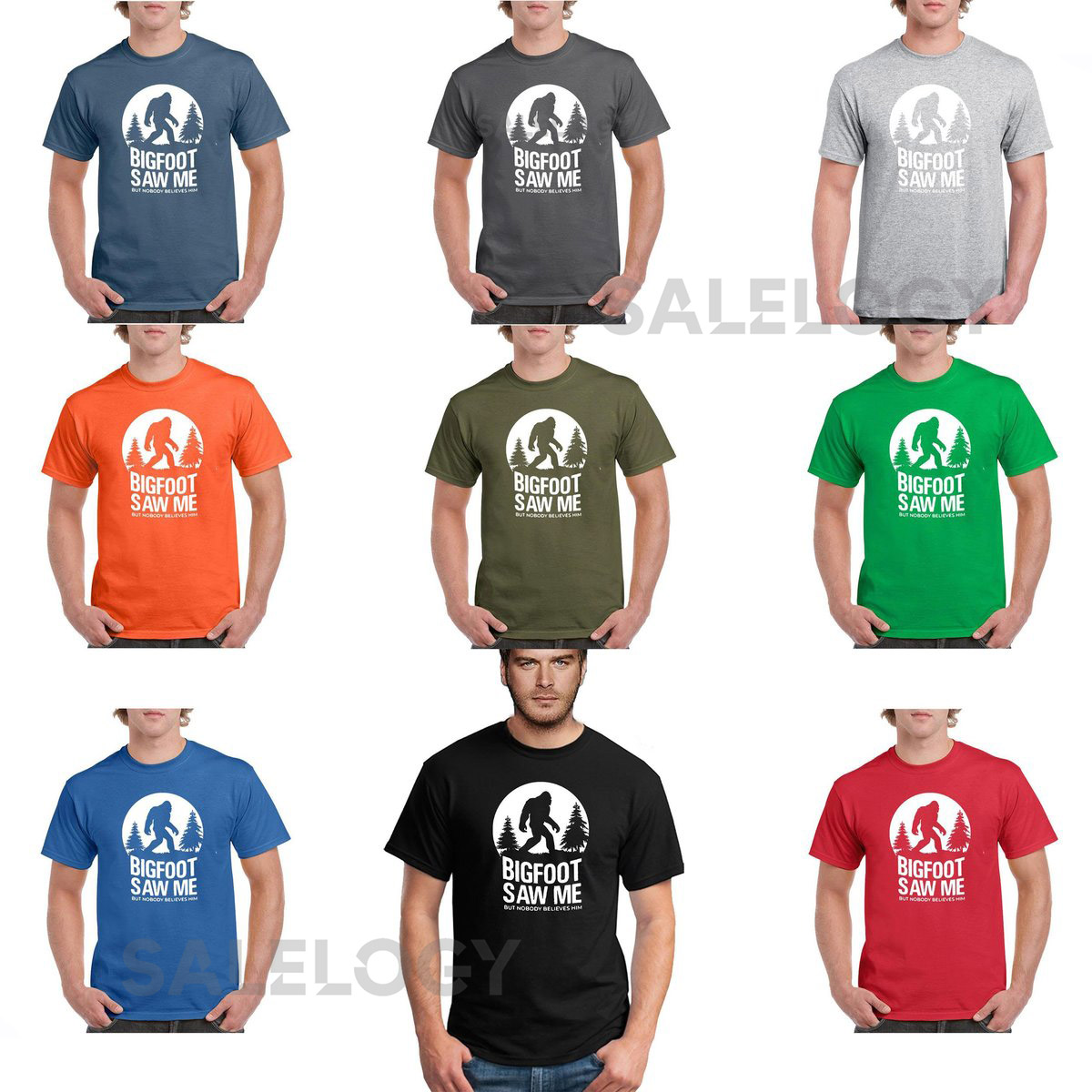 Bigfoot Saw Me But Nobody Believes Him Men T-shirt Short Sleeve T-shirt Funny Camping Camp Gift for Him Birthday Gift Party Tee_99