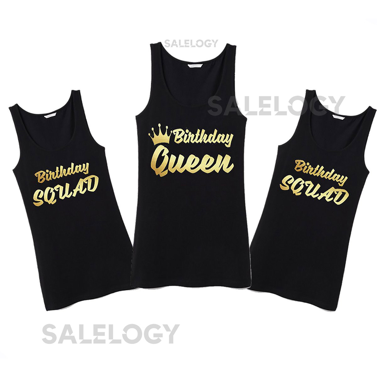 Unisex Adult Birthday Queen Squad Birthday Tank Top Lady Tee Birthday Fashionable Tee Anniversary Gift Girl Party Birthday Squad Tee_1157