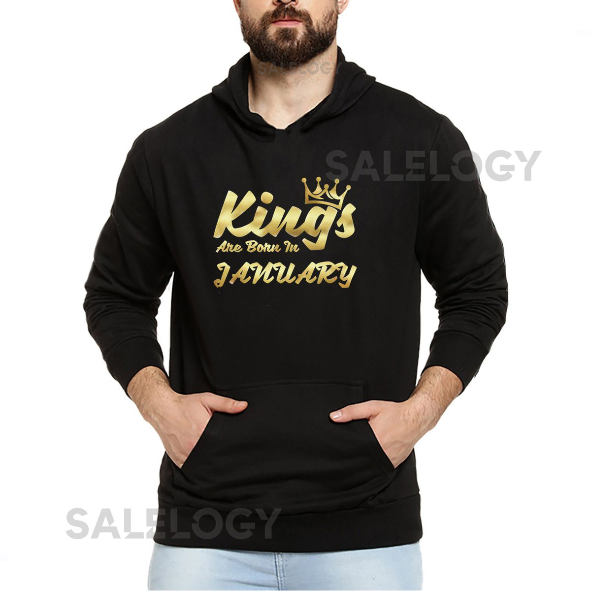 Kings Are Born in January The Best Birthday Gold Hoodie Birthday Anniversary Gift Happy Birthday Hoodie Sweatshirt Unique Design_80