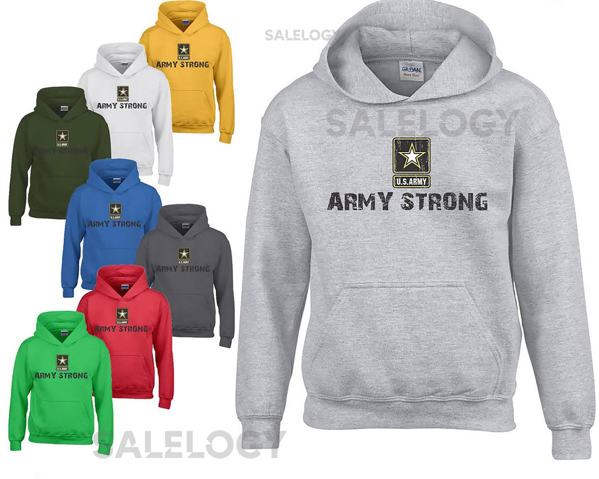 ARMY STRONG Star Logo HOODIE United State of America Military Army Forces Sweatshirt Hoodie_5